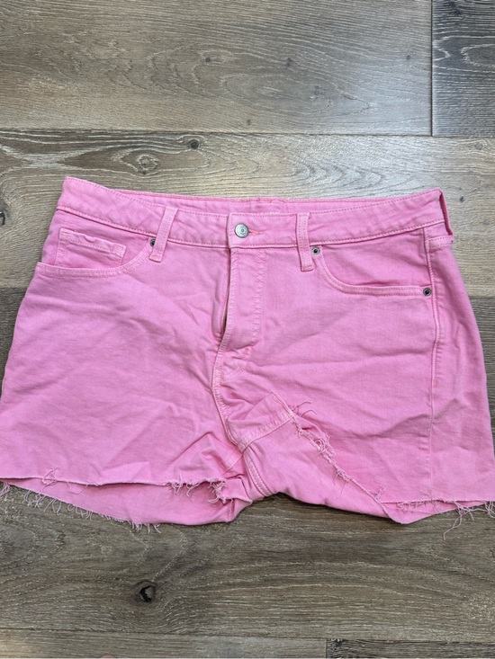 Old Navy Pants - Old Navy O.G. Straight Bubblegum Pink Distressed Denim Shorts CB1024